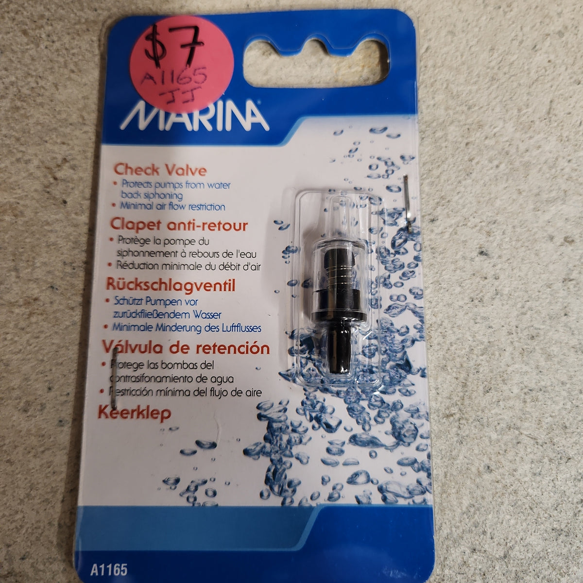 Marina plastic check valve Animal Addiction Pet Supplies
