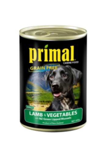 Primal Dog Food Lamb & Vegetable 390g Can