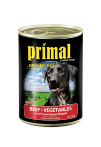 Primal Dog Food Beef & Vegetable 390g Can