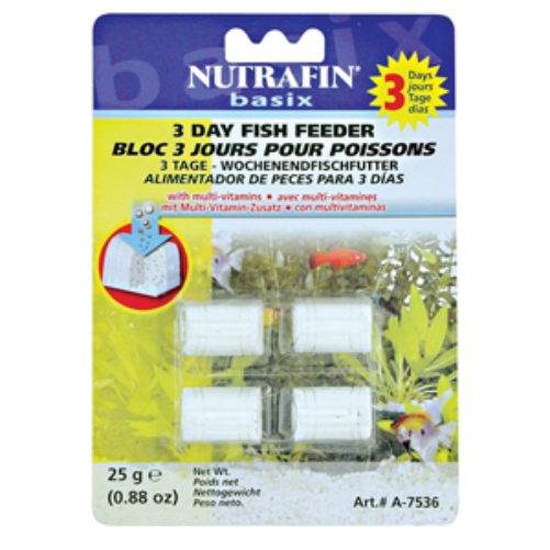 Nutrafin Basix 3 Day Fish Feeder 4pk 25gm