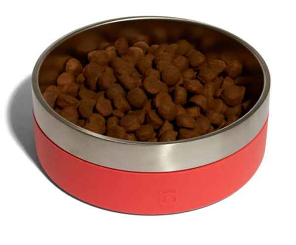Zee Dog Tuff Bowl Stainless Steel - Coral - Large