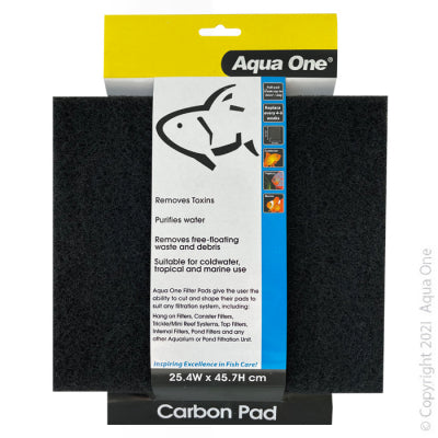 Aqua One Carbon Pad - Self Cut Filter Pad