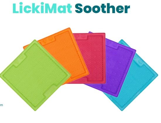 LickiMat - Classic Soother - Pink  Authentic LickiMat® Boredom Buster for Dogs and Cats. Perfect for Pet Treats, Yogurt, Peanut Butter, Spreads, Raw Food, Liquid Food, Pet Food.  Slow Feeder, Healthy and Fun Alternative to a Slow Feed Bowl. Available in a Variety of Colours.  REDUCES ANXIETY, BOREDOM AND DESTRUCTIVE BEHAVIOUR