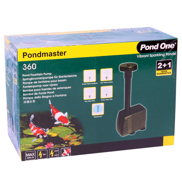 Pondmaster Fountain Pump MK 11 360PH 600L/HR 0.85M. Suitable for use in:  Indoor and outdoor ponds Cascades and waterfalls Fountains and statues Small ornaments and wall fountains Hydroponic systems Irrigation systems Fresh/salt water aquariums