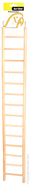 Bird Toy - Wooden Ladder 14 Rung. Bird toys encourage exercise and enrichment to keep your bird mentally stimulated Playtime can decrease stress and boredom and provide a sense of independence in your bird Fun and colourful design will look great in any cage Provides endless hours of enjoyment for you and your bird Easily attaches to your birds cage