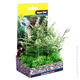 Ecoscape Small Snow Swirl Green  Aqua One’s Artificial Plants will add vibrancy and a fresh look to any aquarium. Each plant features a weighted base to make aquascaping easy.  You are sure to find plant or two to suit your aquarium from the large range available from Aqua One!  Specifications: 10cm tall.