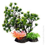 Ecoscape Medium Umbrella Pine Green  Aqua One’s Artificial Plants will add vibrancy and a fresh look to any aquarium. Each plant features a weighted base to make aquascaping easy.  You are sure to find plant or two to suit your aquarium from the large range available from Aqua One!  Specifications: 20cm tall.