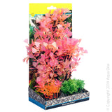Ecoscape Medium Fan Palm Red  Aqua One’s Artificial Plants will add vibrancy and a fresh look to any aquarium. Each plant features a weighted base to make aquascaping easy.  You are sure to find plant or two to suit your aquarium from the large range available from Aqua One!  Specifications: 20cm tall.