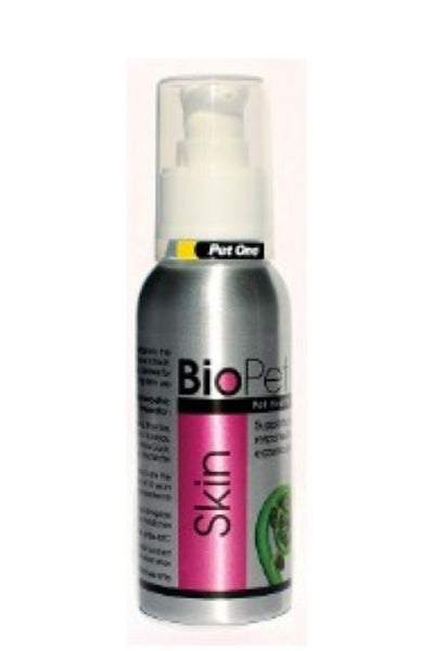 BioPet Skin 90ml  Supports pet’s immune response to itchy skin, exzema and odour.   An exciting blend of renowned herbal & homeopathic skin remedies, BioPet Skin focuses on reducing the production of seborrhoea which is the grease that can coat a dog’s skin and lead to a strong ‘doggy’ smell that never seems to go away. Reducing the grease is