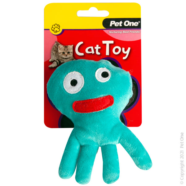 12.5CM Plush Blue Octopus Cat Toy. Pet One Pet Toys provide endless hours of entertainment along with physical and mental stimulation for your pet.  Featuring various textures, shapes and noises, each toy will retain your pets’ scent and keep them coming back to snuggle and play.