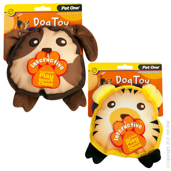 19CM Interactive Assorted Squeaky Dog Toy. Pet One Pet Toys provide endless hours of entertainment along with physical and mental stimulation for your pet.  Featuring various textures, shapes and noises, each toy will retain your pets’ scent and keep them coming back to snuggle and play.