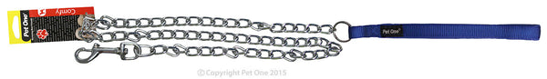 Pet One Dog Leash Chain Padded Blue 2.5mm 120cm