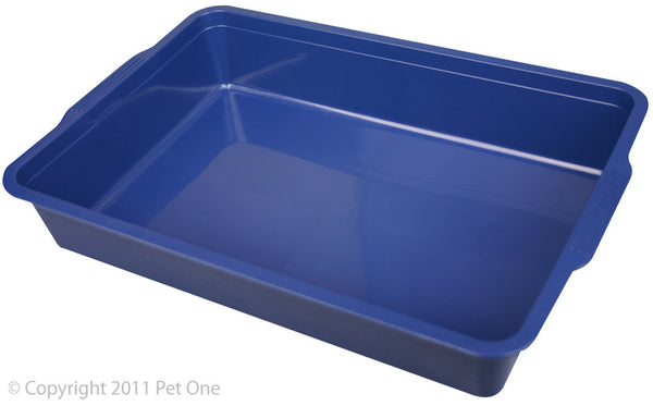 Pet One Litter Tray - Rectangle Small 37x25x7cm  Pet One Litter Tray is an open top litter box providing ample space for cats of all sizes. Each Litter Tray features a wide base and high sides to keep your home mess-free.  Features & Benefits:  Wide base and high sides helps keep the area mess-free