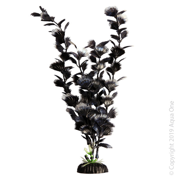 Brightscape Medium Hygro Black. Rearrange your artificial plants within the aquarium at any time. Does not require special lighting, supplements or pruning. Safe to use with destructive fish such as Cichlids. When adding additional artificial plants to the aquarium there is no risk of introducing foreign pests or parasites. Artificial Plants do not decay and will hold their shape longer than live plants. Provides aquatic life a place to hide