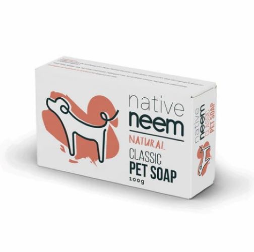 Organic Neem Pet Soap Bar 100g (Classic)  Handmade for Everyday Use  Native Neem Organic Neem Soap offers the ancient healing properties of Neem combined with the aesthetics of delicately handcrafted soap. Made from only the purest natural ingredients, it is non-drying and ideal for everyday use. Native Neem Organic Neem Soap is also great for sensitive skin.