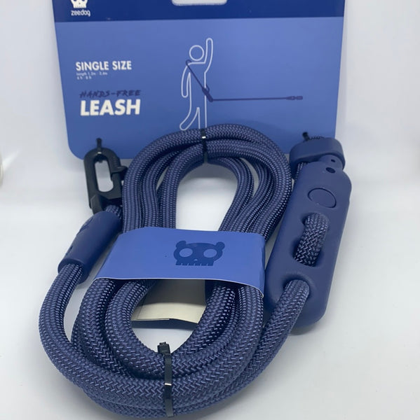 Zee.Dog Hands-Free Leash - Deep Blue (Limited Edition). Take your dog for a walk and still stay connected with Zee.Dog's Hands-Free Leash. The hands-free leash by Zee.Dog can be worn around the waist or shoulder using the E-zee lock adjustment buckle. This hands-free leash provides better control than hand held leashes and provides your dog and you with a more enjoyable walking experience.