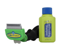 Furminator deshedding brush with small shampoo for small short hair dog