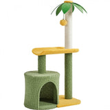 Coconut Palm Cat Tree Cat Scratching Post with Natural Sisal Rope