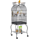 Open Top Metal Bird Cage Rolling Cage
