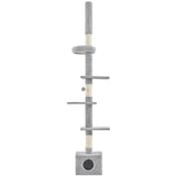 2.3-2.7M Floor-to-Ceiling Cat Tree Adjustable Tall Cat Tower