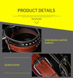 Leather Dog Collar And Leash Set