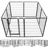 Heavy Duty 8 Panel Pet Playpen Dog Pen Dog Playpen 80x100cm (WxH)