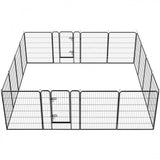 16 Panels Heavy Duty Pet Playpen Pet Exercise Barrier Fence 80x100cm (WxH)