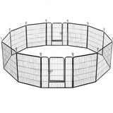 12 Panels 80cm Tall Heavy Duty Pet Playpen Dog Pen