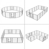 16 Panels 80cm Tall Heavy Duty Dog Pen Pet Playpen 10.8 Merters Long