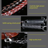 Leather Dog Collar And Leash Set