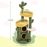 Oasis-Themed Cat Tree Cat Tower Fleece-covered Cat Tower