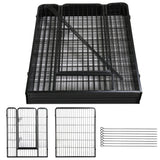 Heavy Duty 8 Panel Pet Playpen Dog Pen Dog Playpen 80x100cm (WxH)