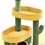 Oasis-Themed Cat Tree Cat Tower Fleece-covered Cat Tower