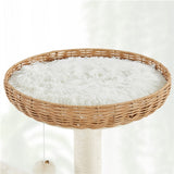 54″ Tall Rattan Cat Tree Cat Tower