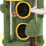 Oasis-Themed Cat Tree Cat Tower Fleece-covered Cat Tower