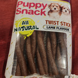 Gnawlers Puppy Snack Twist Stick Lamb