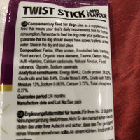 Gnawlers Puppy Snack Twist Stick Lamb