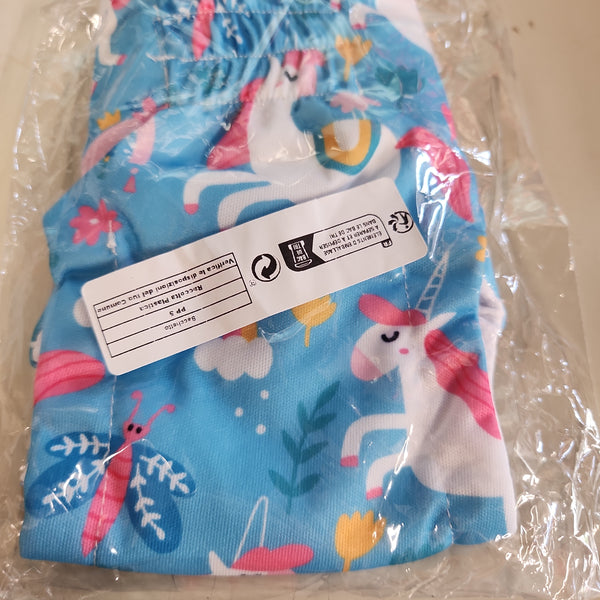 Blue Unicorn Print Reusable Pet Nappy, size XS