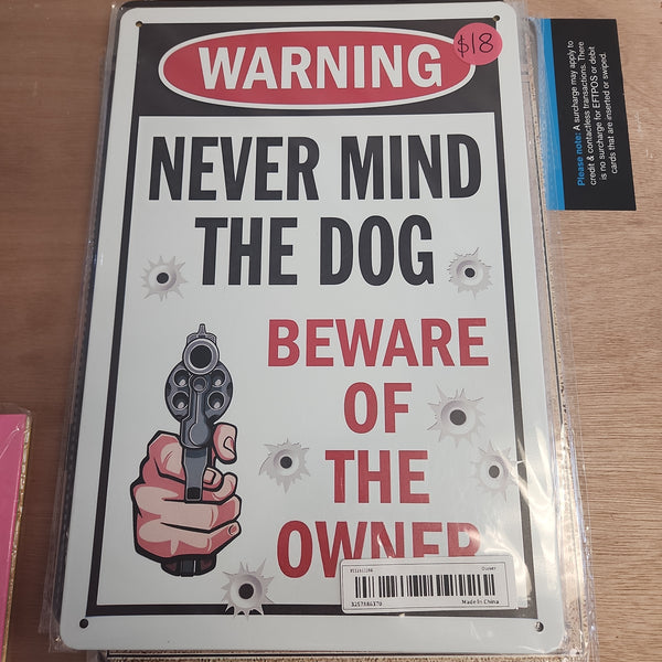 Dog Tin Sign