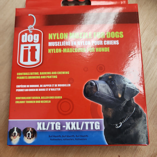 Dogit Nylon Muzzle Black XL-XXL 24cm