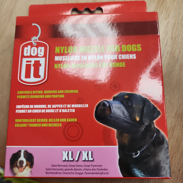 Dogit Nylon Muzzle Black XL 21.5cm