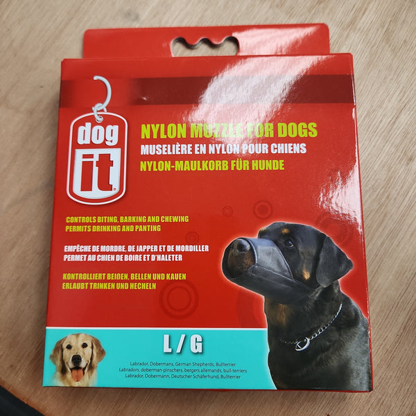 Dogit Nylon Muzzle Black L 18.5cm