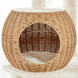 54″ Tall Rattan Cat Tree Cat Tower