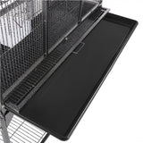 63’’H Large Parrot Cage w/ Stand Rolling Metal Pet Cage
