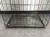 Pet Cage - 50CM Wide Collapsible Metal Pet Cage BLACK