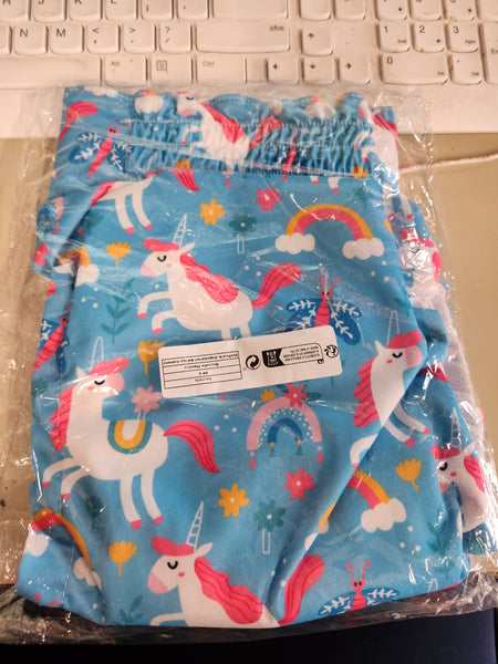 Blue Unicorn Print Pet Nappy, size L