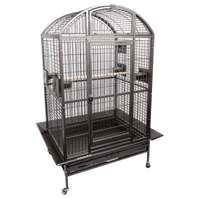 Avi One Parrot Cage - 362 Arch Top H/ Duty Silver/Black 25mm 112x91.5x166cm 362SB