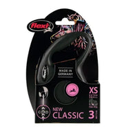 Classic XS
Cord 3 m
3 m cord leash
For little dogs, cats and other small animals up to max. 8 kg
Pocket-format
Chromed snap hook
Product weight: 100 g approx.