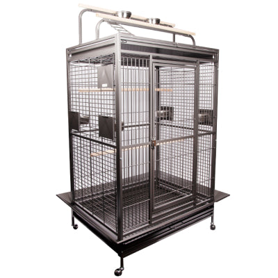 Avi One Parrot Cage H Duty W Play Pen 26mm 101x76x190cm Sv Bk 403SB