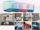 BLACK 70x50x60cm Pet Cage - 70CM Wide Collapsible Metal Pet Cage